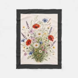 Stay Wild | Vintage Wild Herbs Botanical Design Fleece Deken