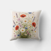 Stay Wild | Vintage Wild Herbs Botanical Design Kussen (Achterkant)