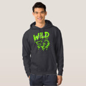 Stay Wild Wolf - Bold Urban Street Art Graphic Hoodie (Voorkant volledig)
