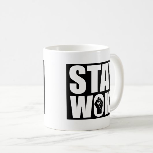 Stay Woke Koffiemok (Voorkant rechts)