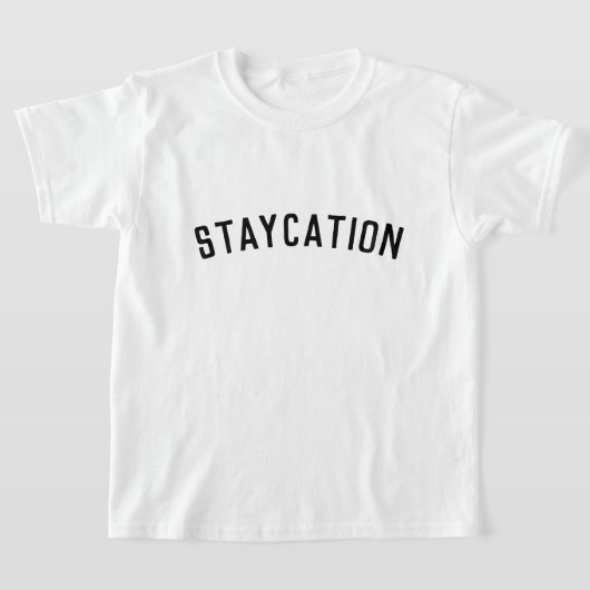 Staycatie | Modern minimalistisch stijlvol Trendy T-shirt (Laagn)