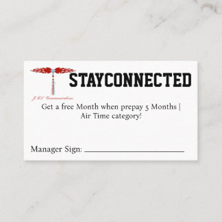 STAYCONNECTED Coupon Visitekaartje