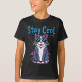 StayCoolCatTshirtDesign-CoolCatTeeGraphics voorCas T-shirt (Voorkant)