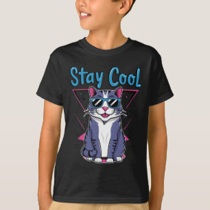 StayCoolCatTshirtDesign-CoolCatTeeGraphics voorCas T-shirt