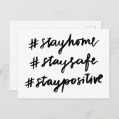 #stayhome #staysafe #stayposium briefkaart (Voorkant / Achterkant)