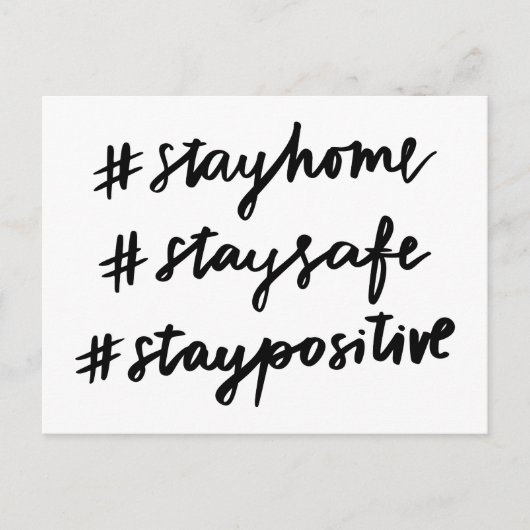 #stayhome #staysafe #stayposium briefkaart (Voorkant)