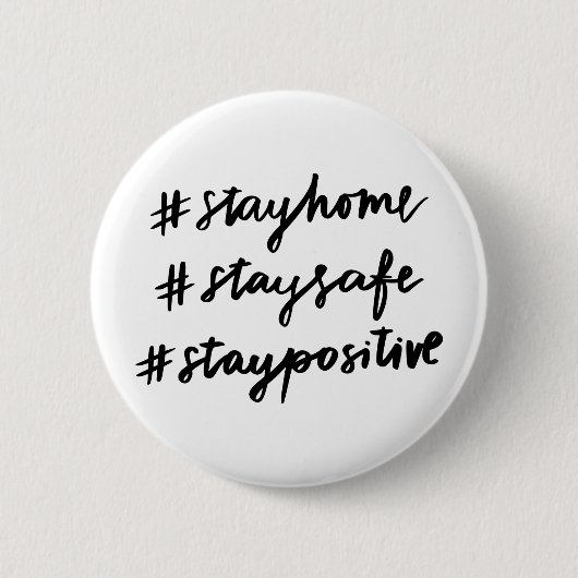 #stayhome #staysafe #stayposium ronde button 5,7 cm (Voorkant)