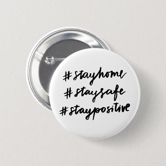 #stayhome #staysafe #stayposium ronde button 5,7 cm (Voorkant /achterkant)
