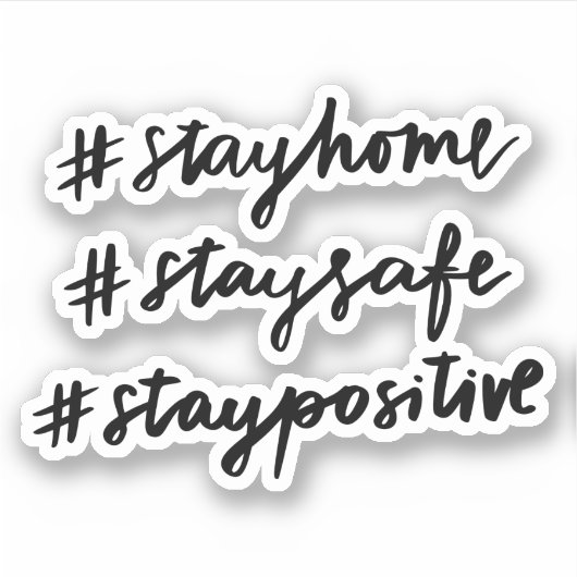 #stayhome #staysafe #stayposium sticker (Voorkant)