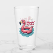 Stayin' Afloat Grappig Flamingo Zwembad Float Retr Glas (Voorkant)