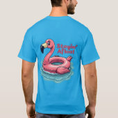 Stayin' Afloat Grappig Flamingo Zwembad Float Retr T-shirt (Achterkant)