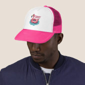 Stayin' Afloat Grappig Flamingo Zwembad Float Retr Trucker Pet (In situ)