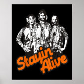 Stayin Alive Bee Gees Band Poster (Voorkant)