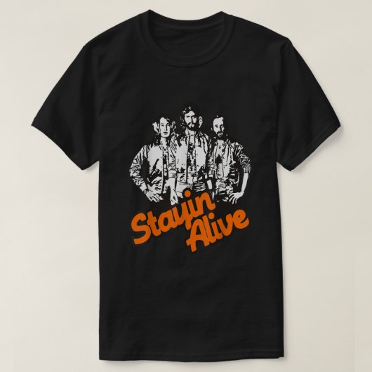 Stayin Alive Bee Gees Band T-shirt (Design voorkant)