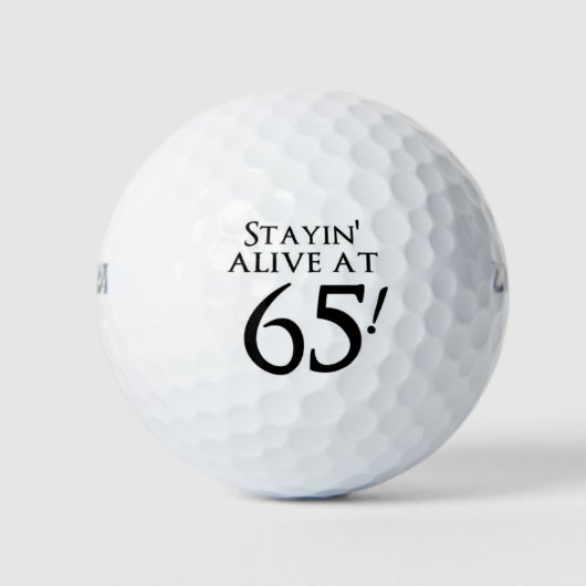 Stayin' Alive op 65 Golfballen (Voorkant)
