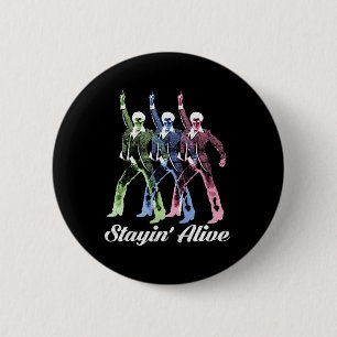 Stayin' Alive  Style Dancing Retro Disco Ronde Button 5,7 Cm