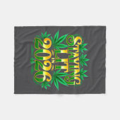 Staying Lit 2026 High Wasted Weed New Years Funny  Fleece Deken (Voorkant (Horizontaal))