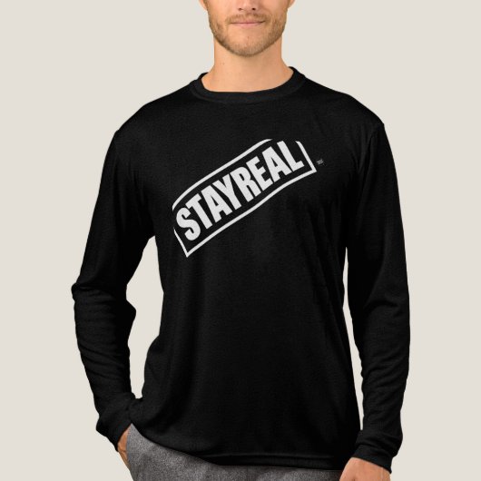STAYREAL – Bold Minimalist Streetwear Statement NL Tri-Blend Shirt (Voorkant volledig)