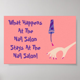 Stays bij Nail Salon Poster