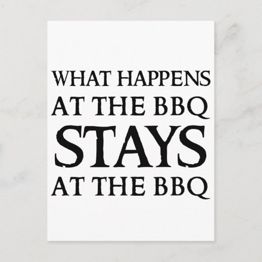 STAYS OP DE BBQ BRIEFKAART (Voorkant)