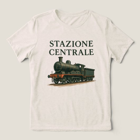 Stazione Centrale Tri-Blend Shirt (Design voorkant)