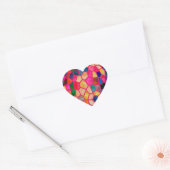 STBX licht rood gloeiend kristal Hart Sticker (Envelop)