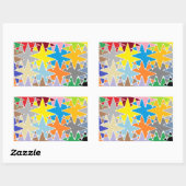 STBX Novino Star Rythem Dance Rechthoekige Sticker (Vel)