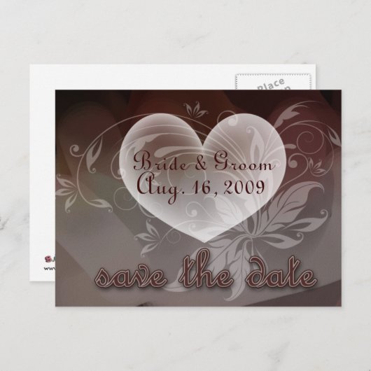 STD_heartswirl Briefkaart (Voorkant / Achterkant)