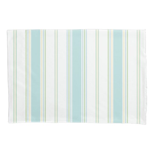 Std Kussensloop set van 2 in St Ives Stripe zeegla (Voorkant-Links)