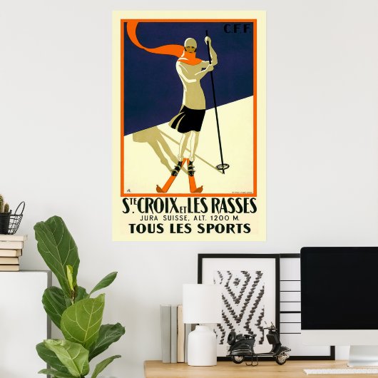 Ste Croix et les Rassen tous le Sports Poster (Thuiskantoor)
