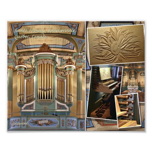 Ste Famille Kerk, Boucherville, Québec montage Foto Afdruk (Voorkant)