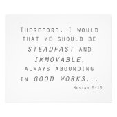 steadfast immobile lds scription mosiah foto afdruk (Voorkant)