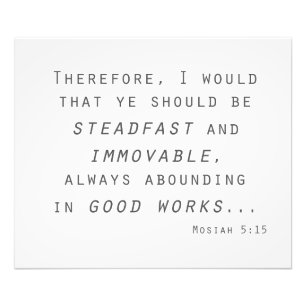 steadfast immobile lds scription mosiah foto afdruk