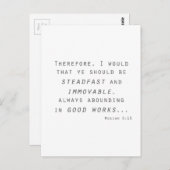 steadfast immobile mosiah lds scripting briefkaart (Voorkant / Achterkant)