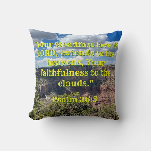Steadfast Love Clouds Psalm 6:5 Kussen (Voorkant)