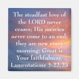 steadfast love of the Lord Bble verse sunrise Magneet