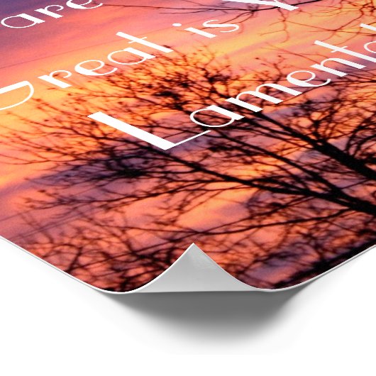 Steadfast love of the Lord Bble verse sunriseThis Poster (Hoek)