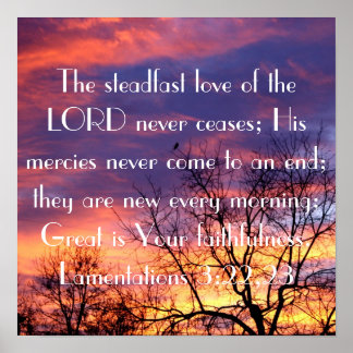 Steadfast love of the Lord Bble verse sunriseThis Poster