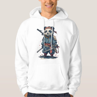 Steadfast Samurai Panda: De blauwe krijger Hoodie