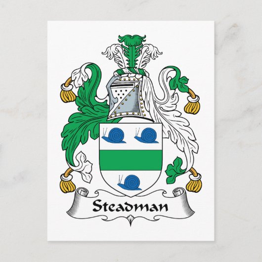 Steadman Family Crest Briefkaart (Voorkant)