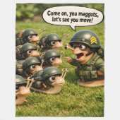 Steady army snail drill Sergeant fleece blanket Deken (Voorkant)