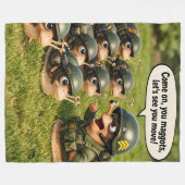 Steady army snail drill Sergeant fleece blanket Deken (Voorkant (Horizontaal))