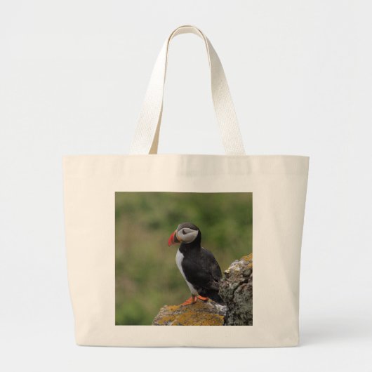 Steady as a Rock Puffin Bag Grote Tote Bag (Voorkant)