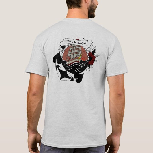 Steady as ze  kunst krijgt t-shirt (Achterkant)