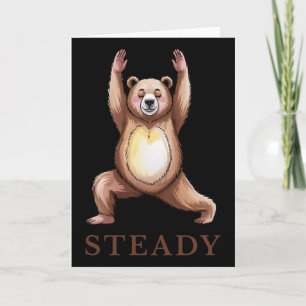 Steady Bear Yoga Shirt Rustige Lance Schattige Die Kaart
