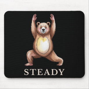 Steady Bear Yoga T-shirt Kalme Lance Schattig Dier Muismat