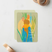 Steady Bloom – Calm Growth Affirmation personaliz Notitiekaartje (Voorkant / Achterkant in situ)