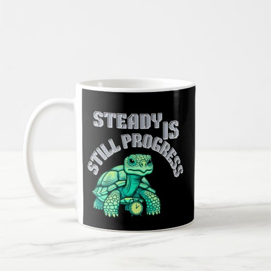 Steady Is Still Progress Tortoise| Gentle Reminder Koffiemok (Links)