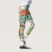 Steady Striders Schattige Hardloopclub Dieren Vrie Leggings (Rechts)