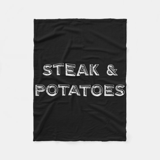 Steak And Potatoes Grillmaster BBQ Fleece Deken (Voorkant)